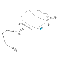 OEM Nissan Cube Clamp-Rod Hood Diagram - 65722-ED01A