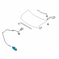 OEM 2009 Nissan Cube Male Hood Lock Diagram - 65601-1FC0A