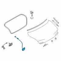 OEM 2020 Infiniti Q60 Lock Assembly-Trunk Lid Diagram - 84631-5CA0A