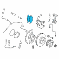 OEM BMW X6 Front Brake Pads Set Diagram - 34-11-6-783-554