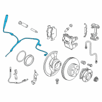 OEM BMW X6 Brake Pad Wear Sensor, Front Left Diagram - 34-35-6-860-181