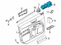 OEM Ford Maverick SWITCH - WINDOW CONTROL - DOUB Diagram - LJ6Z-14529-CA