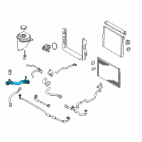 OEM 2010 BMW X5 Radiator Coolant Hose Lower Diagram - 17-12-7-589-755