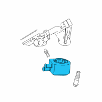 OEM 2004 Ford F-350 Super Duty Oil Cooler Assembly Diagram - 4C3Z-6A642-A