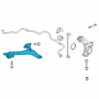 OEM 2013 Honda Accord Arm, Right Front (Lower) Diagram - 51350-T2F-A03