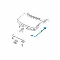 OEM 1991 Chevrolet Astro Cable Asm-Hood Primary Latch Release Diagram - 15707348
