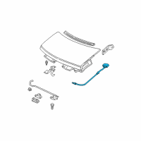 OEM 1989 Chevrolet Astro Cable Asm-Hood Primary Latch Release Diagram - 15707348