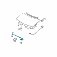 OEM 1998 GMC Safari Rod Asm-Hood Hold Open Diagram - 10366040