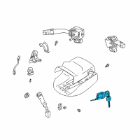 OEM 2005 Toyota Echo Cylinder & Keys Diagram - 69057-20480