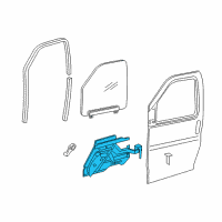 OEM 2001 Chevrolet Express 1500 Module Assembly Passenger Front Right Door Regulator Lock System (W/ Window Regulator) Diagram - 15181559