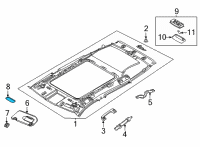 OEM Nissan Rogue LGT-Vanity Mirror Diagram - 82000-74365