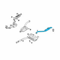 OEM 2002 Kia Sedona Tail Pipe Assembly Diagram - 0K52Y40700B