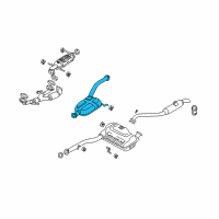 OEM 2002 Kia Sedona Middle Pipe Assembly Diagram - 0K52Y40300