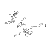 OEM Kia Rio Rubber-Hanger Diagram - 0K2SA40061