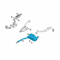 OEM 2003 Kia Sedona Main Muffler Assembly Diagram - 0K52A40100