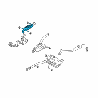 OEM 2003 Kia Sedona Catalytic Converter Assembly Diagram - 0K52Y40600