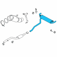 OEM 2022 BMW X7 Rear Muffler With Exhaust Fl Diagram - 18-30-8-487-381