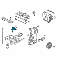 OEM 2010 Honda CR-V Base, Oil Filter Diagram - 15310-R40-A00