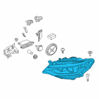 OEM BMW M235i xDrive Right Headlight Assembly Diagram - 63-11-7-388-938