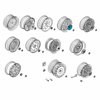 OEM 1998 BMW 528i Hub Cap Diagram - 36-13-6-769-109