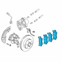 OEM 1999 Dodge Durango Shoe Kit-Front Disc Brake Diagram - 5014095AC