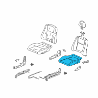 OEM 1999 Acura Integra Pad, Left Front Seat Cushion Molding Diagram - 81532-ST7-A01