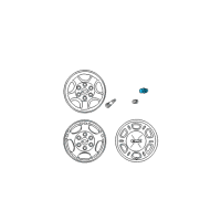 OEM Cadillac Wheel Nut Cap Diagram - 12472839
