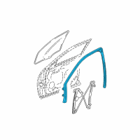 OEM Cadillac CTS Run Weatherstrip Diagram - 25778966