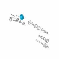OEM 2012 Lexus LS460 Cover, Rear Differential Carrier Diagram - 41108-50031
