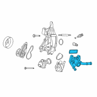 OEM 2013 Honda Crosstour Outlet Assy., Water Diagram - 19350-R40-A60