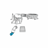 OEM Dodge Ram 3500 Engine Cold Air Intake Tube Diagram - 53032651AA