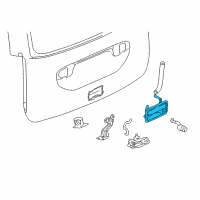 OEM 2007 Saturn Vue Handle Asm, Lift Gate Outside *Black Diagram - 15789156