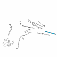 OEM 2017 Nissan GT-R Wiper Blade Refill Assist Diagram - 28895-1EA0A