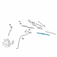 OEM 2013 Nissan GT-R Windshield Wiper Blade Assembly Diagram - 28890-JF31A