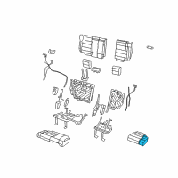 OEM 2018 Jeep Wrangler JK Seat Cushion Foam Rear Left Diagram - 68194855AA