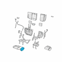 OEM 2018 Jeep Wrangler JK Seat Cushion Foam Rear Right Diagram - 68194854AA