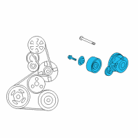 OEM 2011 Honda Accord Tensioner Assy., Auto Diagram - 31170-R40-A02