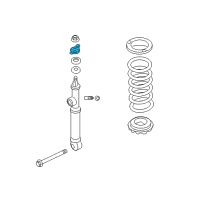 OEM 2018 Infiniti QX80 Bracket Assembly-Shock ABSORBER Mounting Diagram - 55322-1LA0A