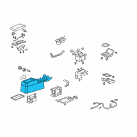 OEM 2007 Honda Element Console, Center *NH167L* (GRAPHITE BLACK) Diagram - 83420-SCV-A91ZA