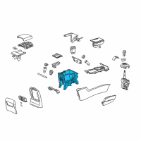 OEM 2010 Honda Accord Box, Console *NH167L* (GRAPHITE BLACK) Diagram - 83404-TA5-A01ZA