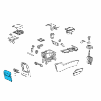 OEM 2011 Honda Accord Garnish, Center Console (Upper) *NH167L* (GRAPHITE BLACK) Diagram - 83420-TA1-Y01ZC