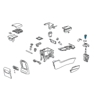 OEM 2011 Honda Accord Crosstour Knob Set, Select *NH609L* (LEA) (UH SILVER) Diagram - 54130-TB0-A81ZA