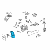 OEM Honda Accord Crosstour Garnish, Center Console (Lower) *YR412L* (BRIGHT IVORY) Diagram - 83421-TA1-Y01ZD