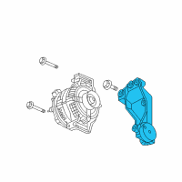 OEM 2004 Cadillac SRX Mount Bracket Diagram - 12604539