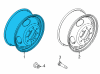 OEM 2017 Ford E-350 Super Duty Spare Wheel Diagram - 8C2Z-1015-G