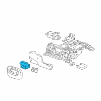 OEM Cadillac STS Switch, Passenger Seat Adjuster & Reclining Diagram - 12451440