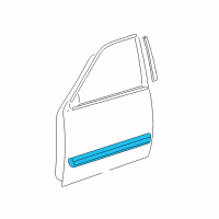 OEM 2002 Toyota Sequoia Body Side Molding Diagram - 75731-0C030-B0