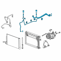 OEM 2017 Chevrolet Malibu Evaporator Tube Diagram - 23313732