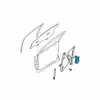 OEM 2003 Nissan Murano Motor Assembly - Regulator, LH Diagram - 80731-CA00A