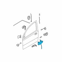 OEM 2004 Chevrolet Aveo Handle Asm, Front Side Door Outside Diagram - 96541631